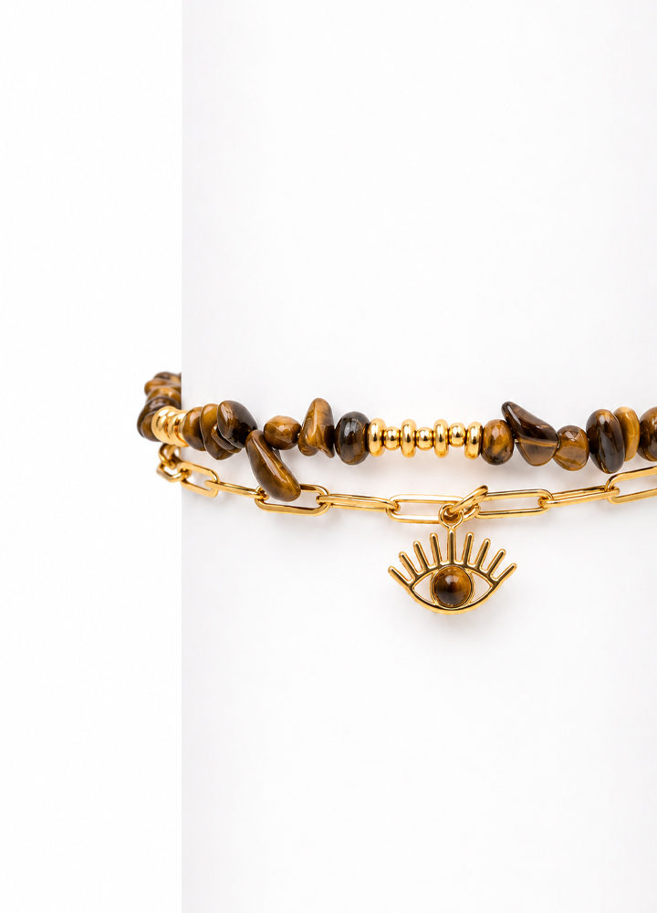 Bracelet Horus doré