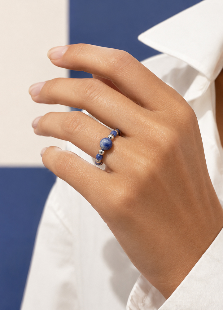 Bague Ondine argentée