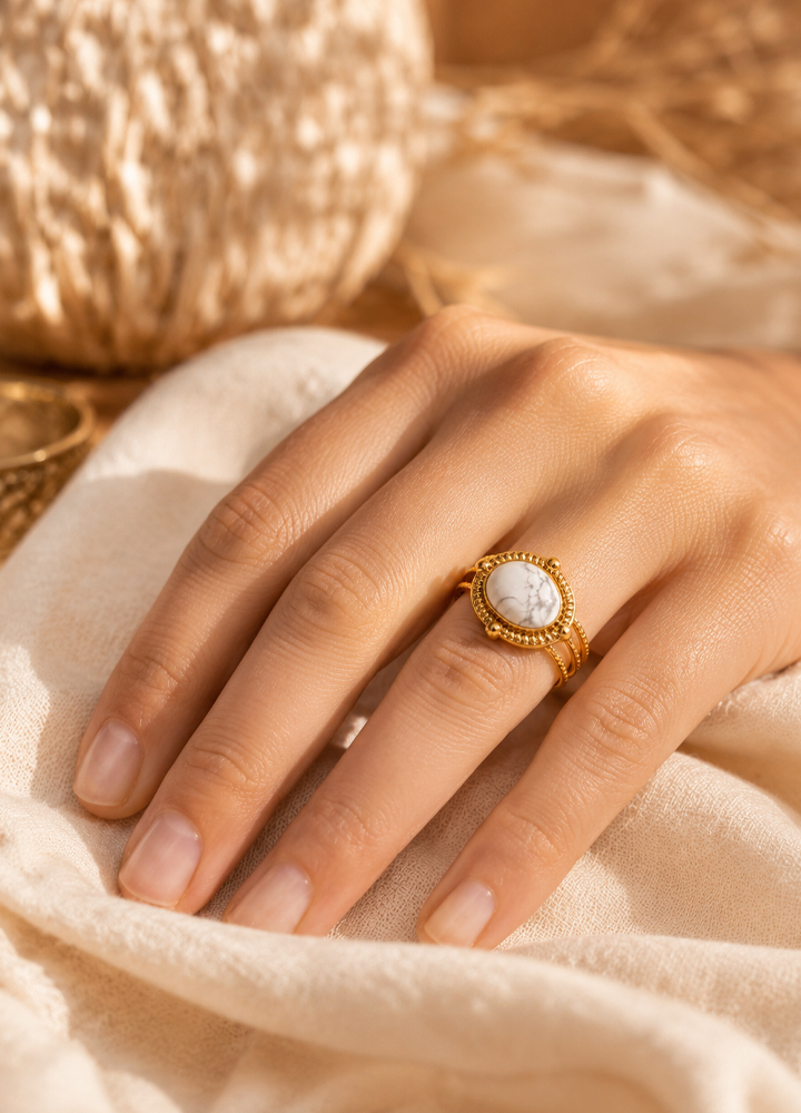 Bijoux Howlite blanche