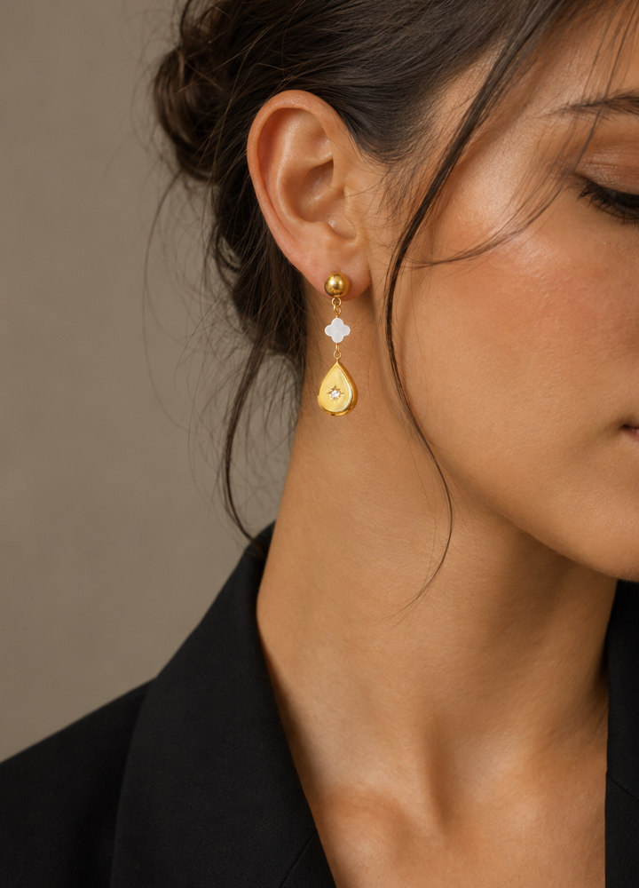Boucle d'oreille Éclat dorée