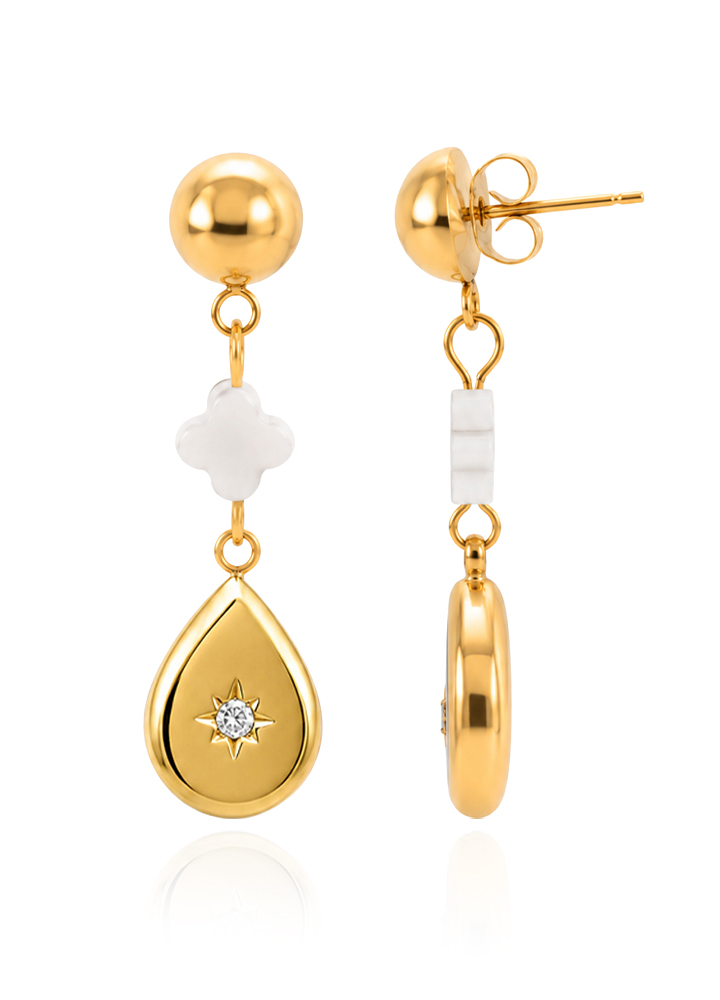 Boucle d'oreille Éclat dorée