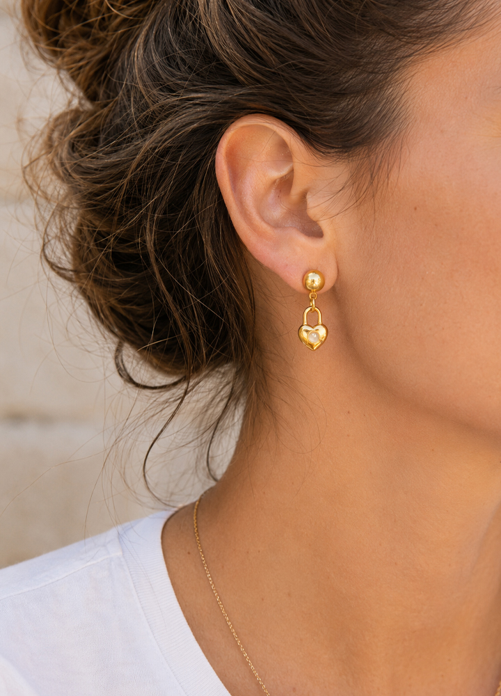 Boucle d'oreille Éterna dorée