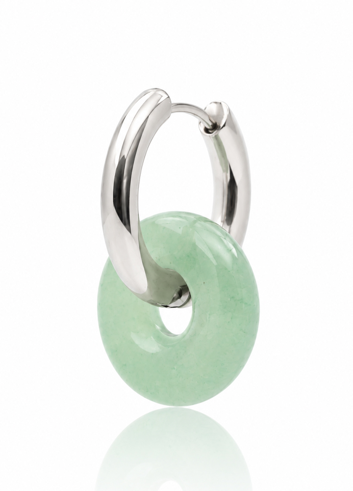 Boucle d'oreille Loa argentée