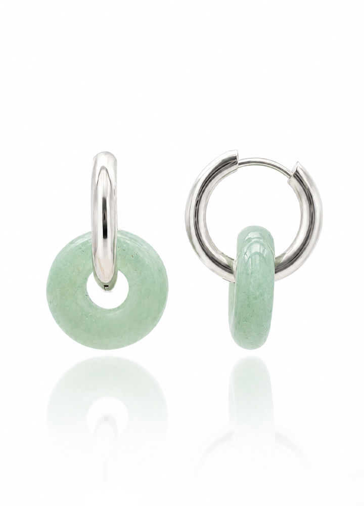 Boucle d'oreille Loa argentée