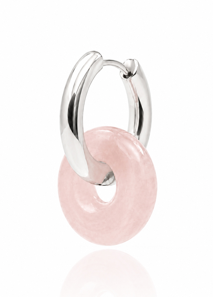 Boucle d'oreille Loa argentée