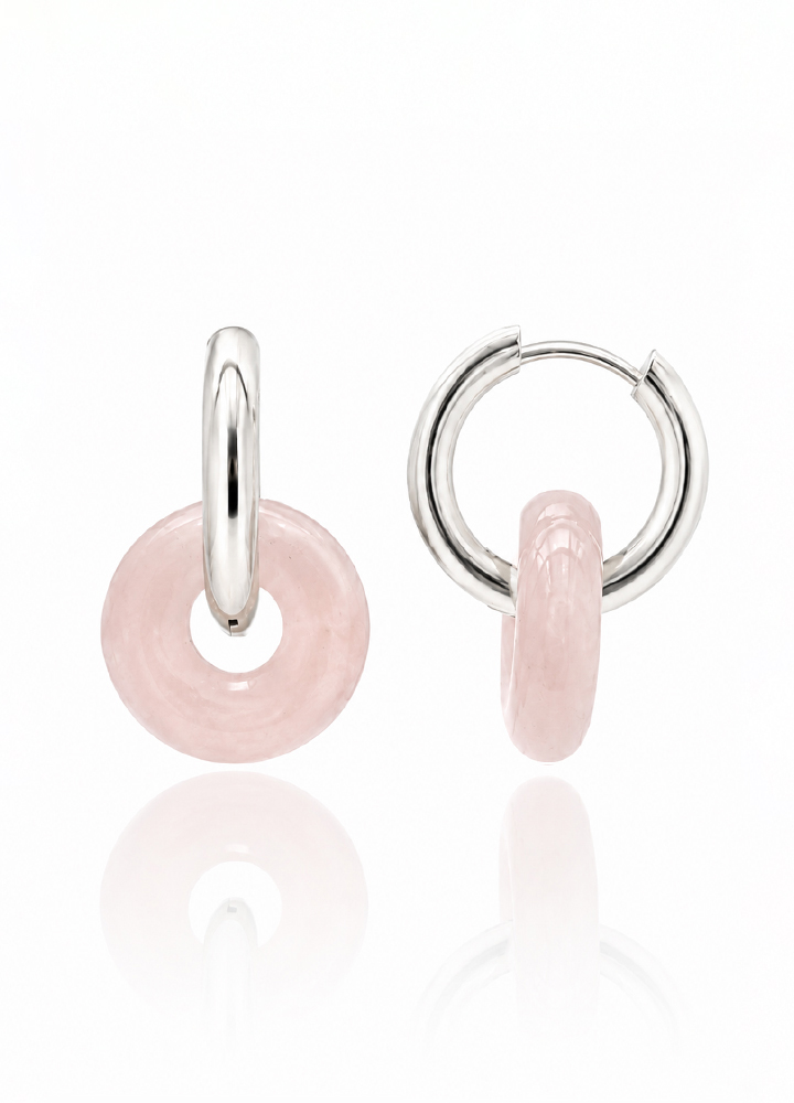 Boucle d'oreille Loa argentée
