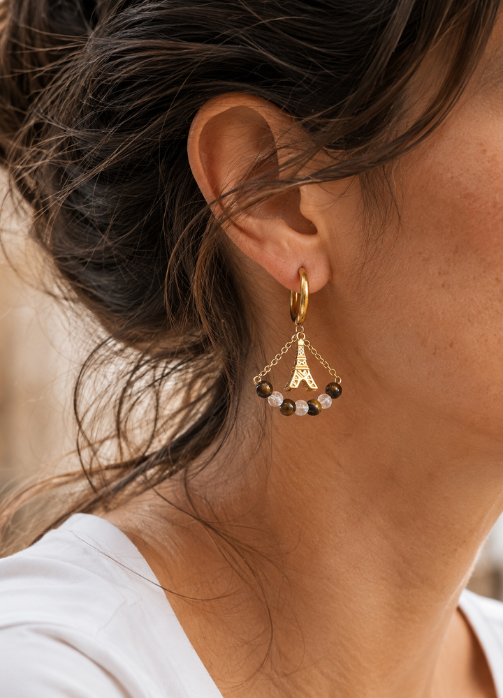 Boucle d'oreille Lumière dorée
