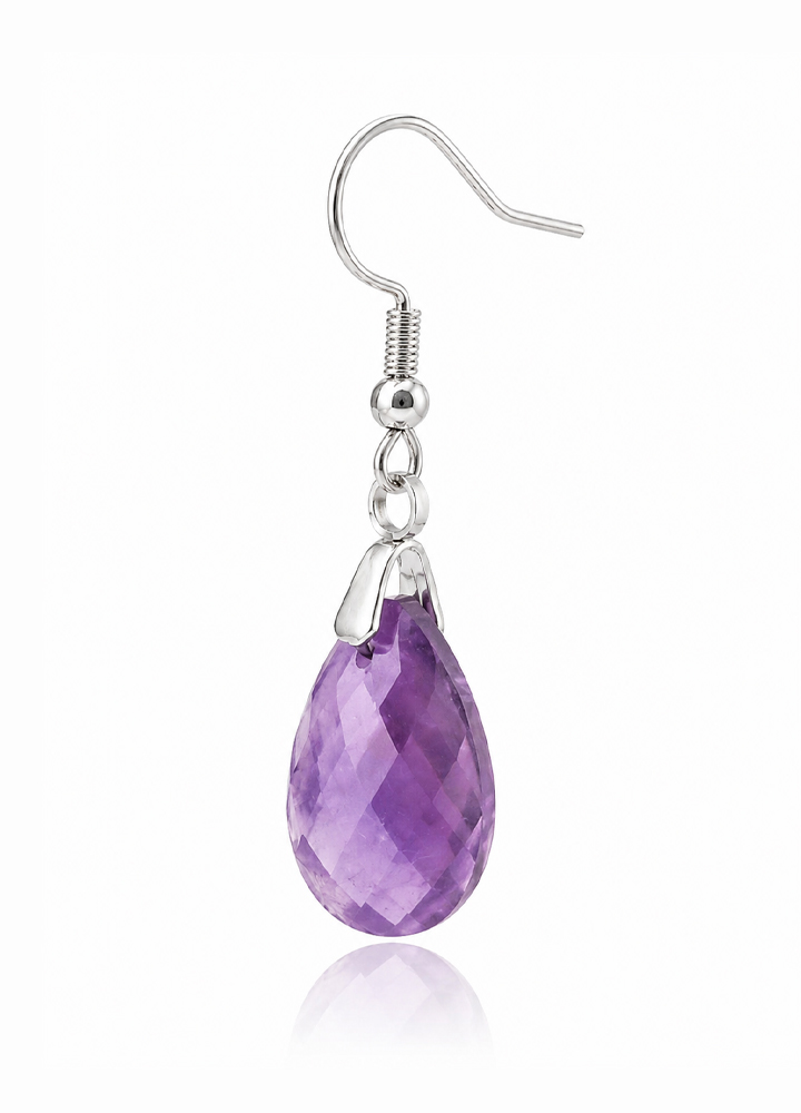 Boucle d'oreille Lyor argentée