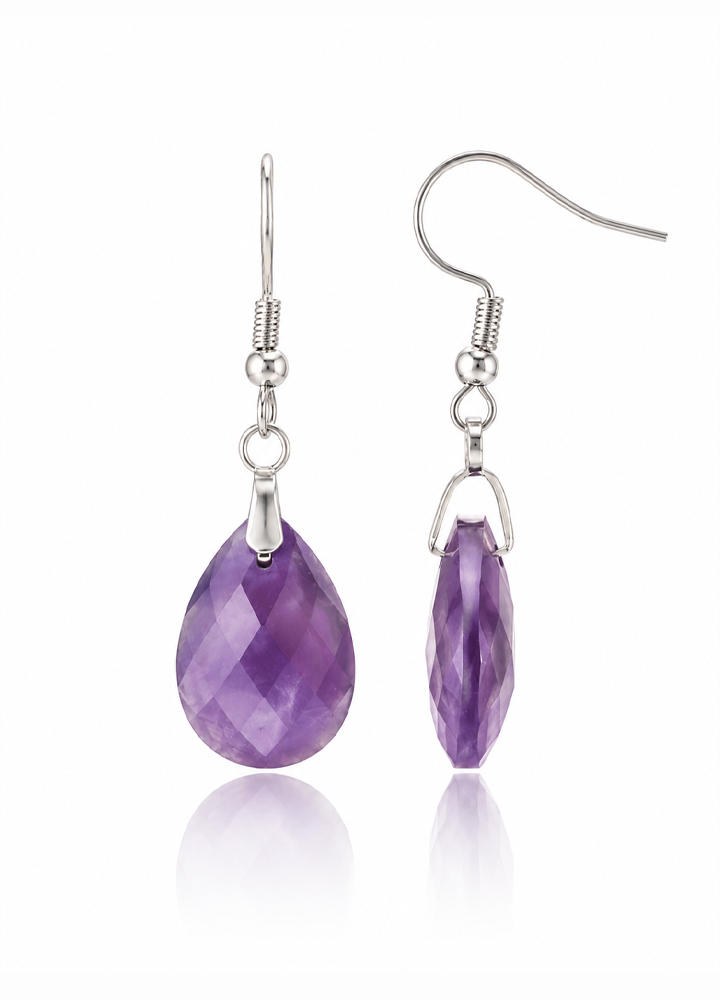 Boucle d'oreille Lyor argentée