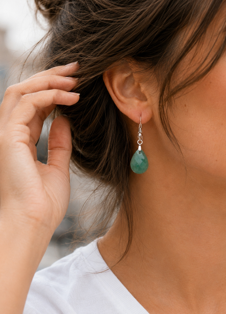 Boucle d'oreille Lyor argentée