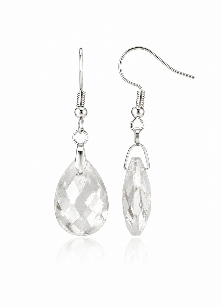 Boucle d'oreille Lyor argentée