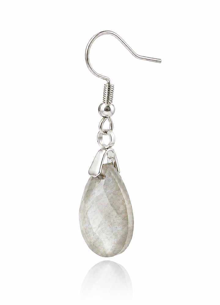 Boucle d'oreille Lyor argentée