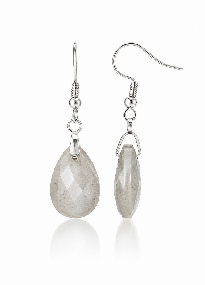 Boucle d'oreille Lyor argentée