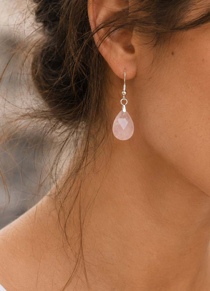 Boucle d'oreille Lyor argentée