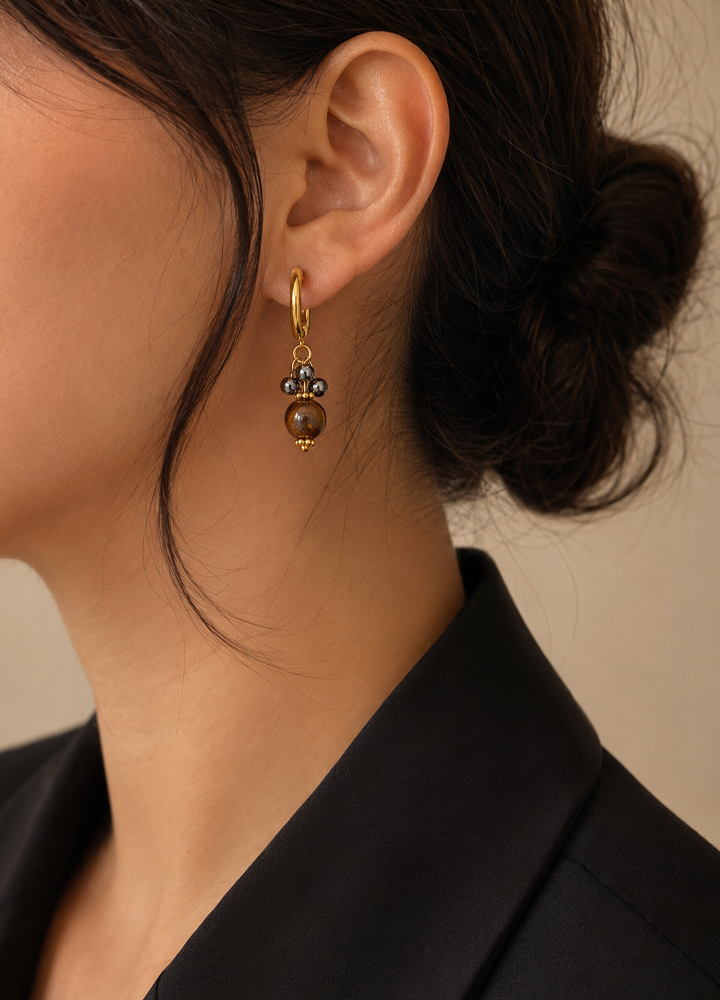 Boucle d'oreille Ornel dorée