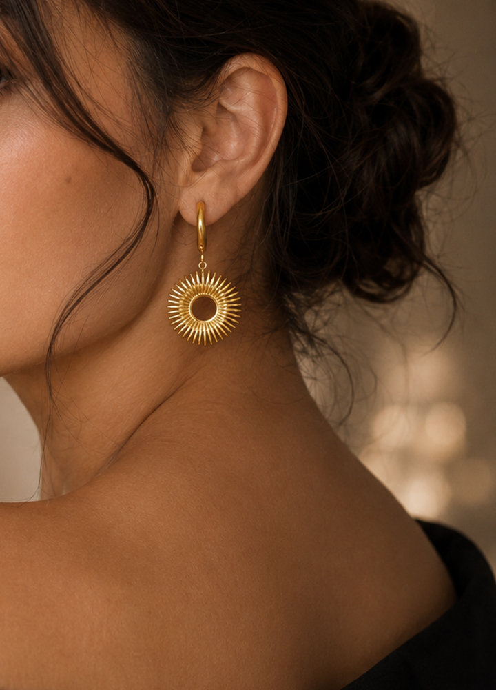 Boucle d'oreille Soli dorée