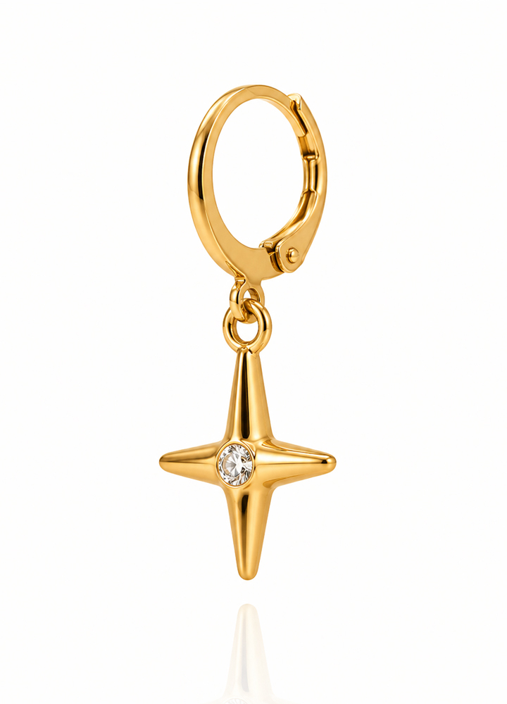 Boucle d'oreille Lyra dorée