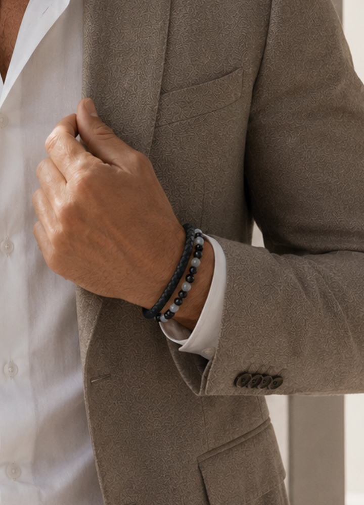 Bracelet Aska cuir noir
