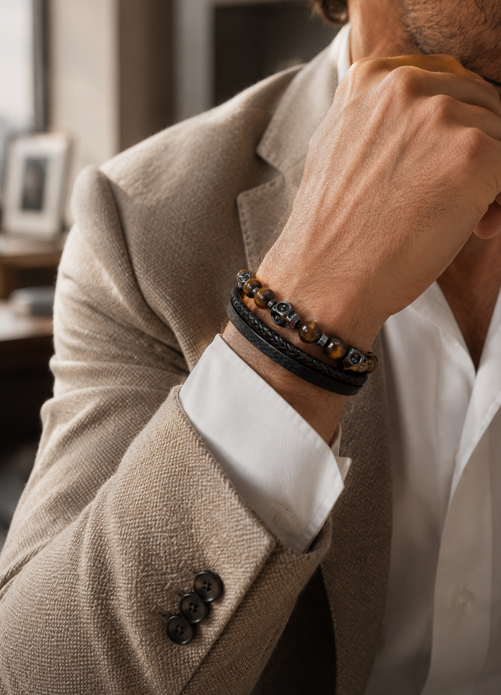 Bracelet Noxis cuir noir