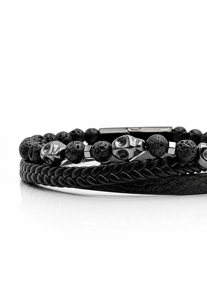 Bracelet Noxis cuir noir
