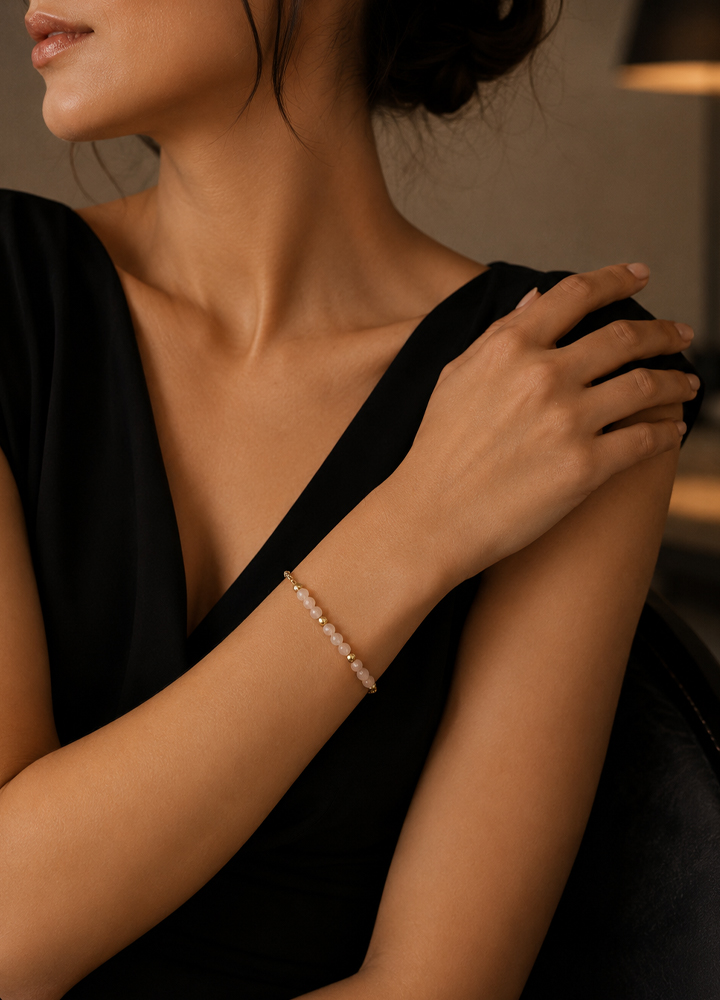 Bijoux Pierre de lune rose