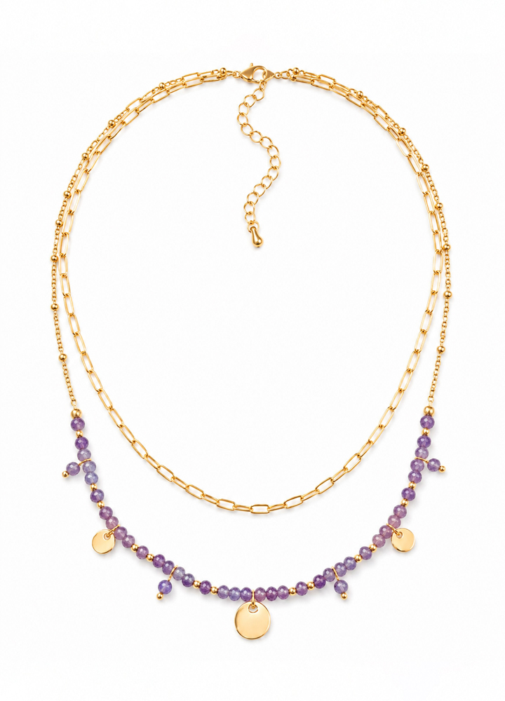 Collier Iris doré