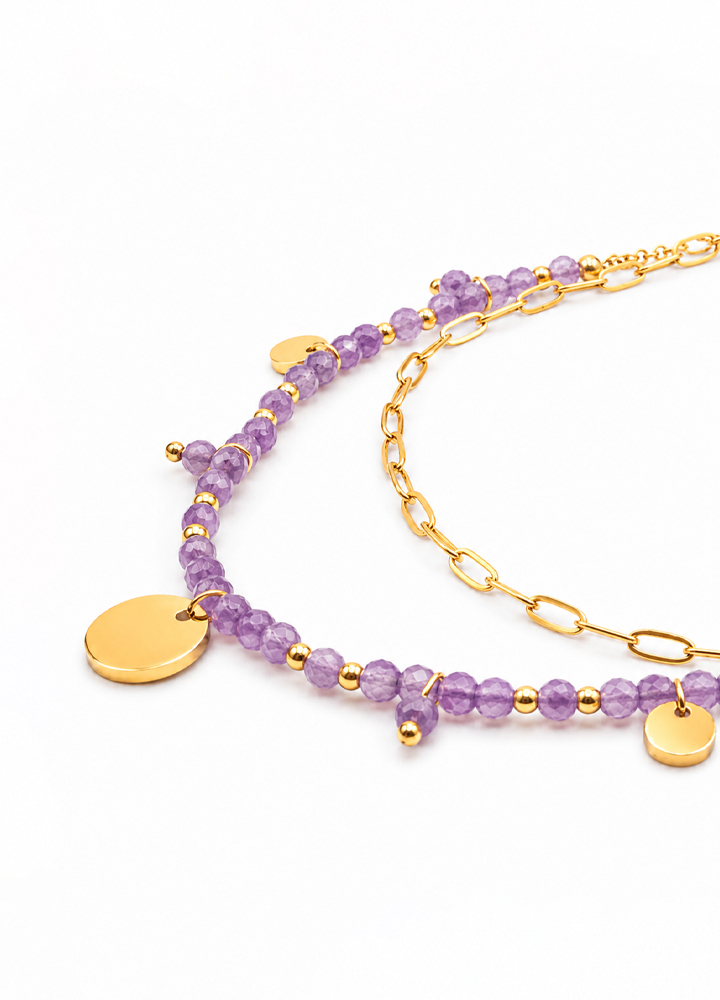 Collier Iris doré