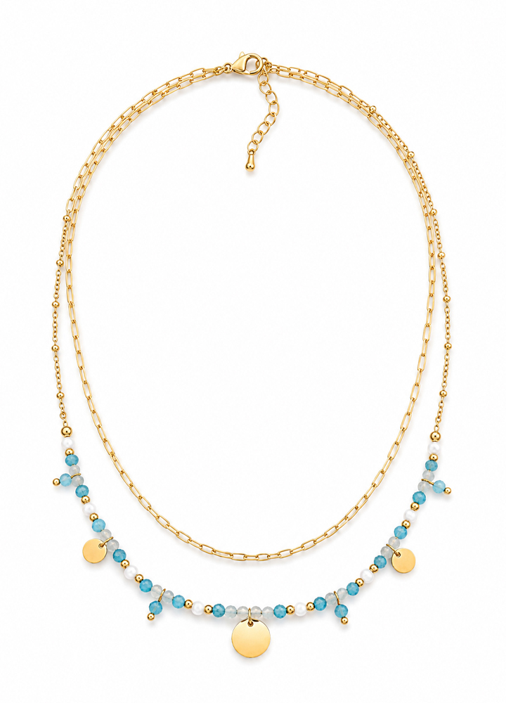 Collier Iris doré