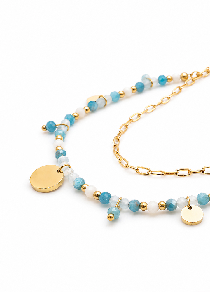 Collier Iris doré