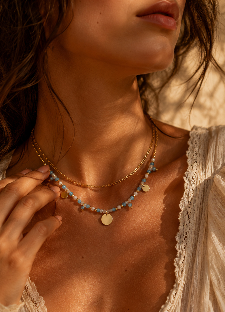 Collier Iris doré