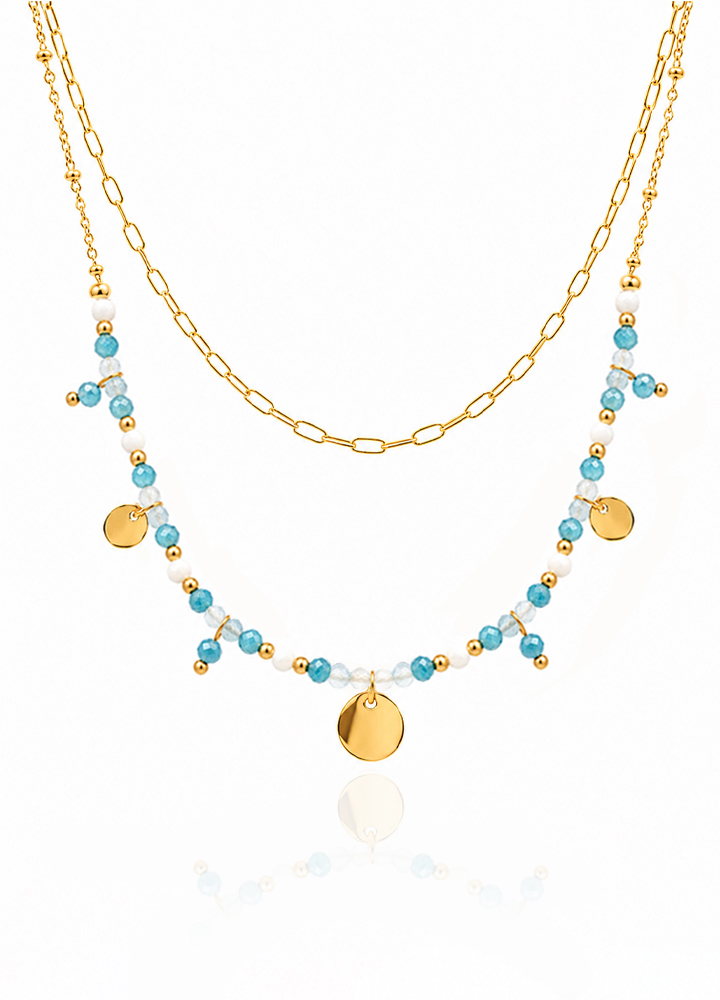 Collier Iris doré