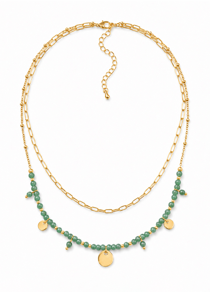 Collier Iris doré