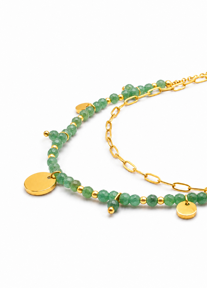 Collier Iris doré