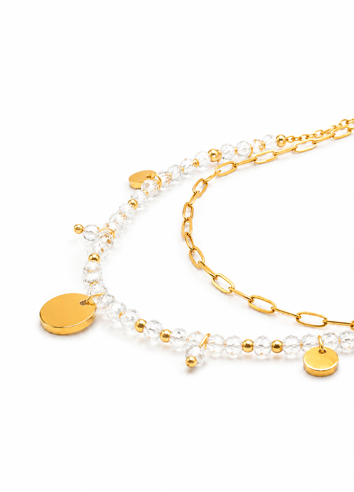 Collier Iris doré
