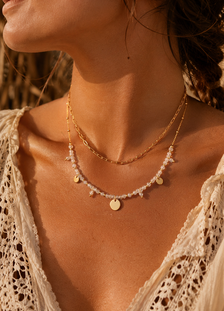 Collier Iris doré