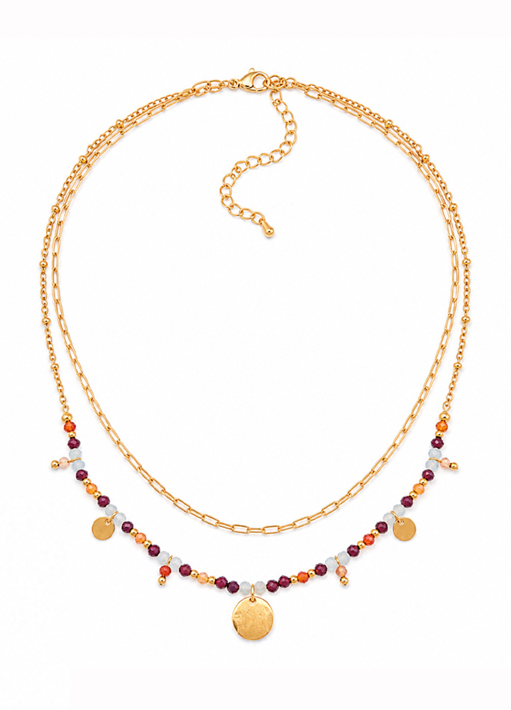 Collier Iris doré