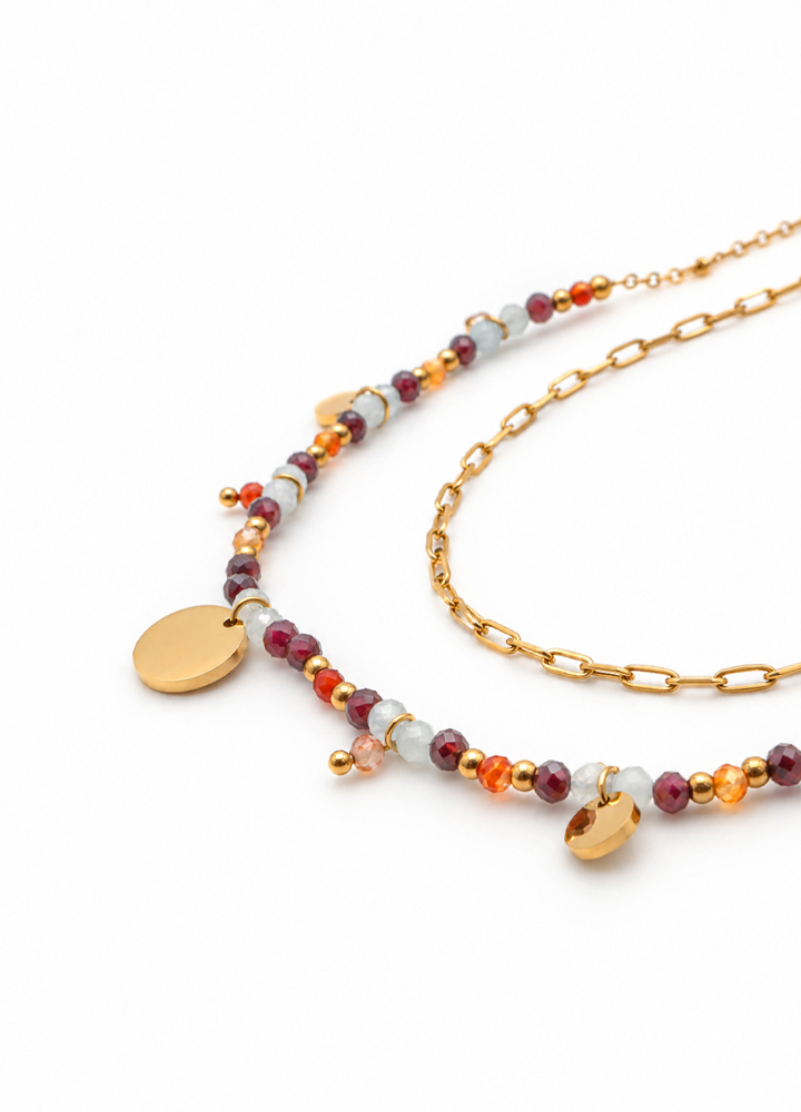 Collier Iris doré