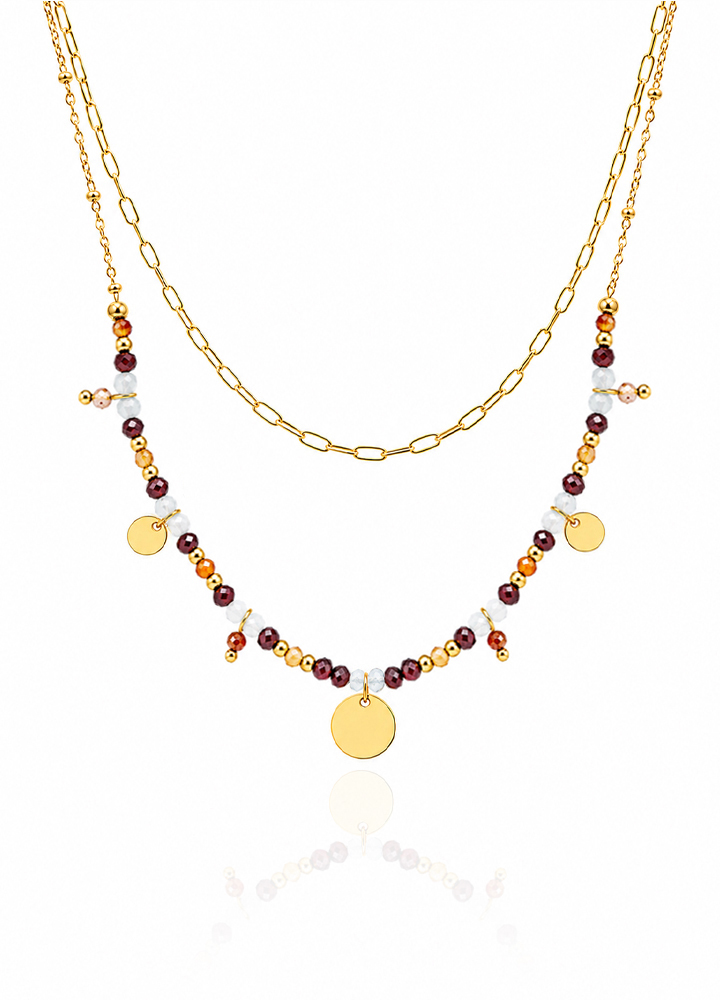 Collier Iris doré