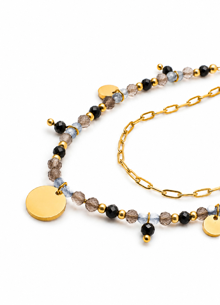 Collier Iris doré