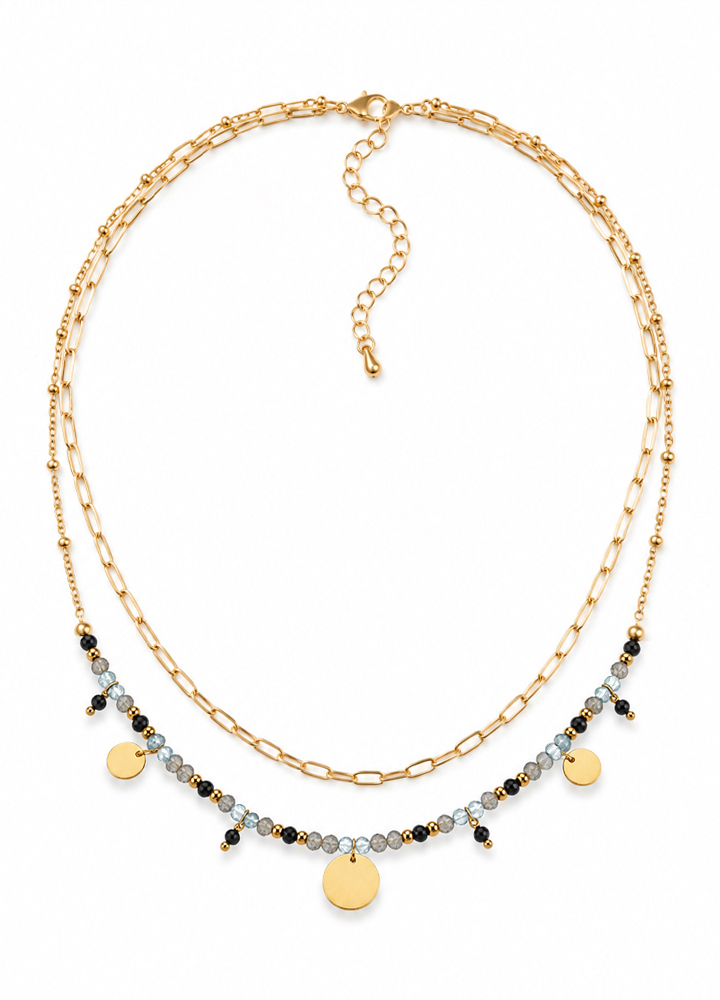 Collier Iris doré