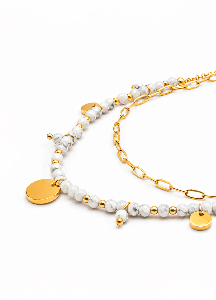 Collier Iris doré
