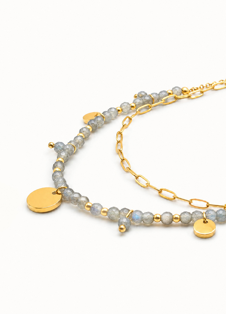Collier Iris doré
