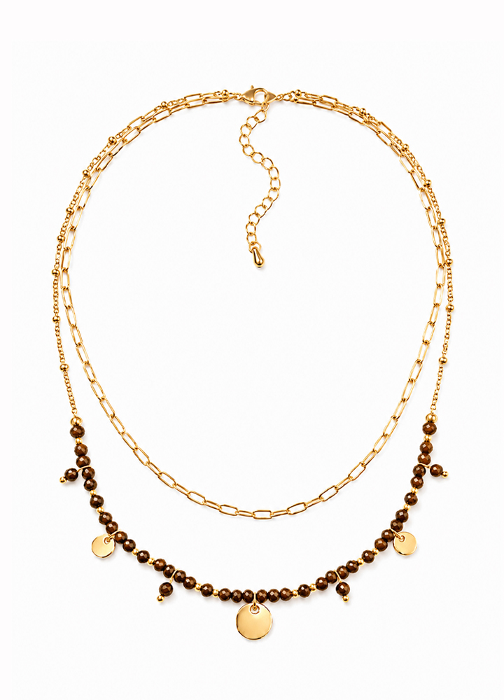 Collier Iris doré