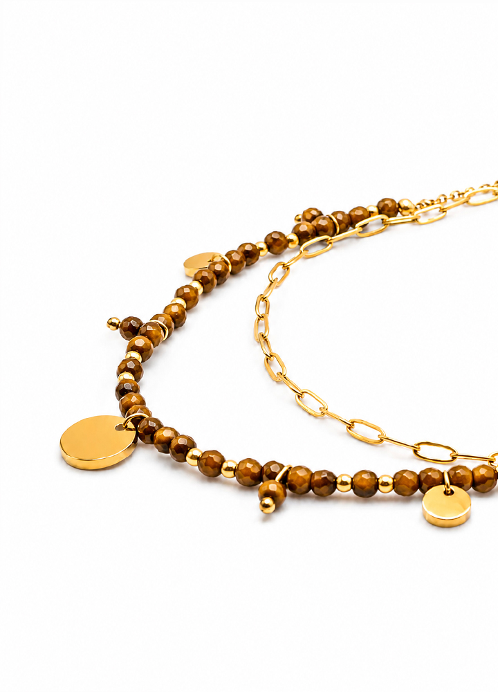 Collier Iris doré