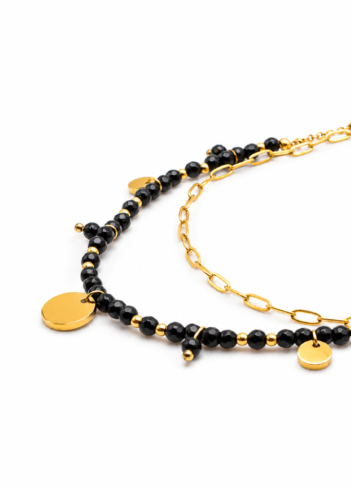 Collier Iris doré