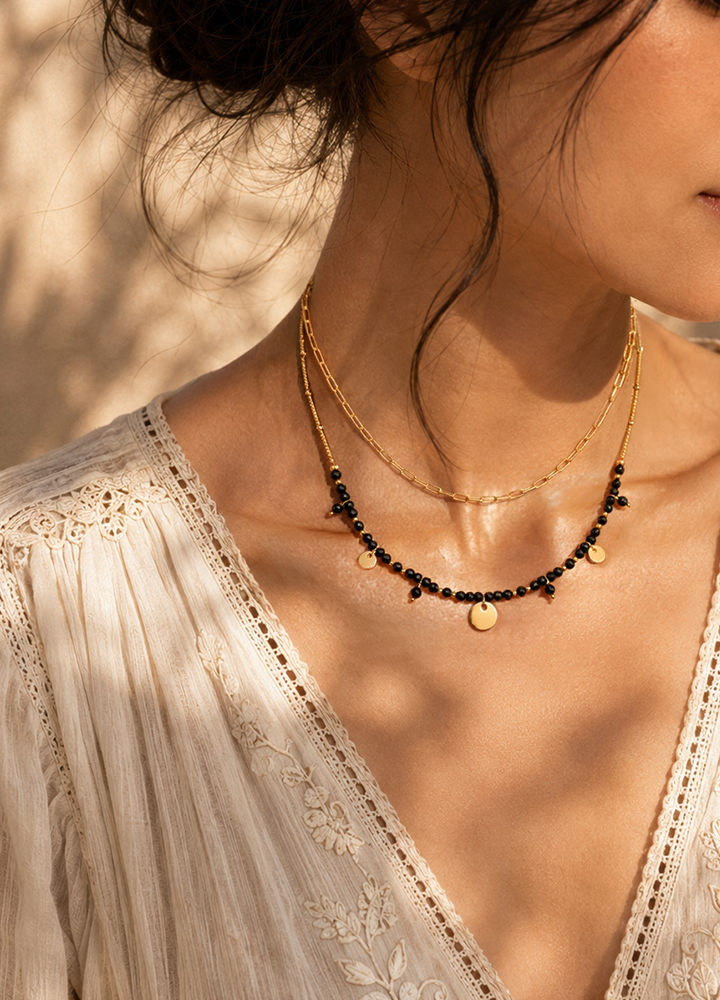 Collier Iris doré