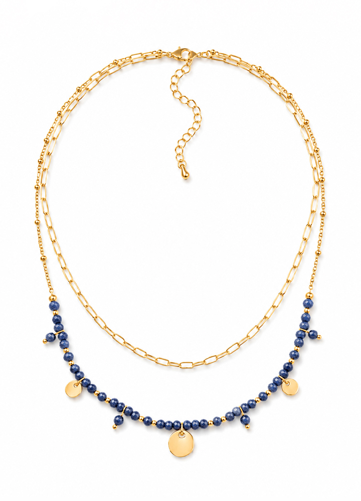 Collier Iris doré