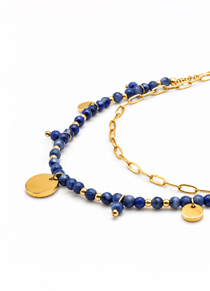 Collier Iris doré