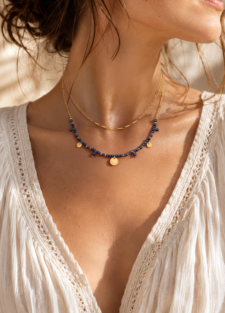 Collier Iris doré