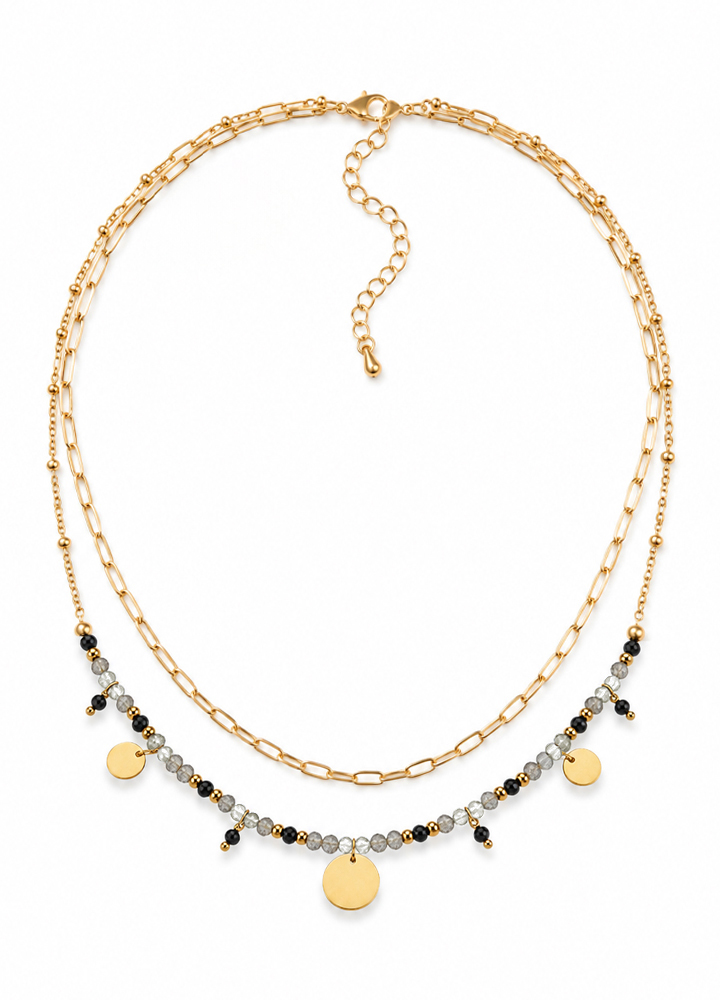 Collier Iris doré